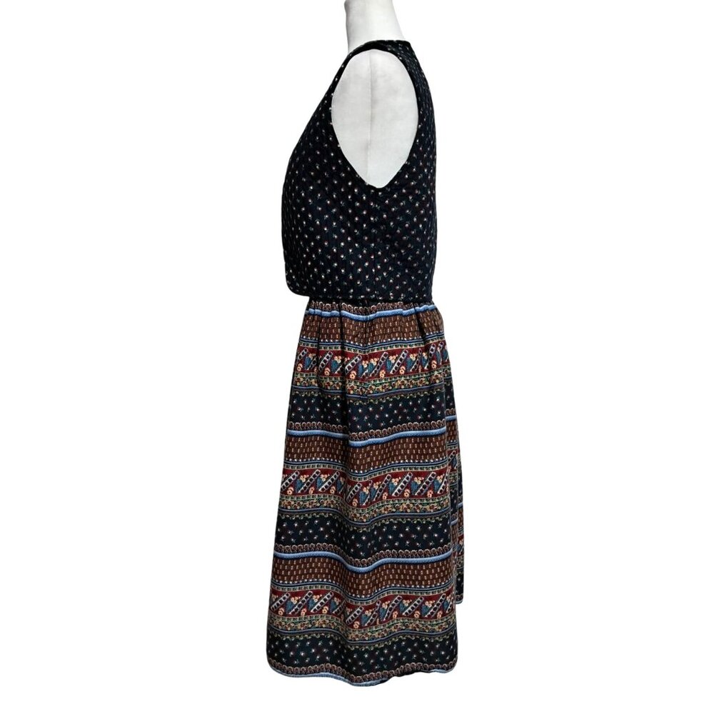 VTG St Michael UK 12L Quilted Floral Bolero & Boho Ethnic Print Skirt Set M&S Ma - Picture 6 of 12